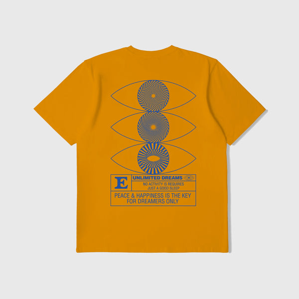 Edwin Unlimited Yume Tee - Golden Yellow Garment Washed - Back