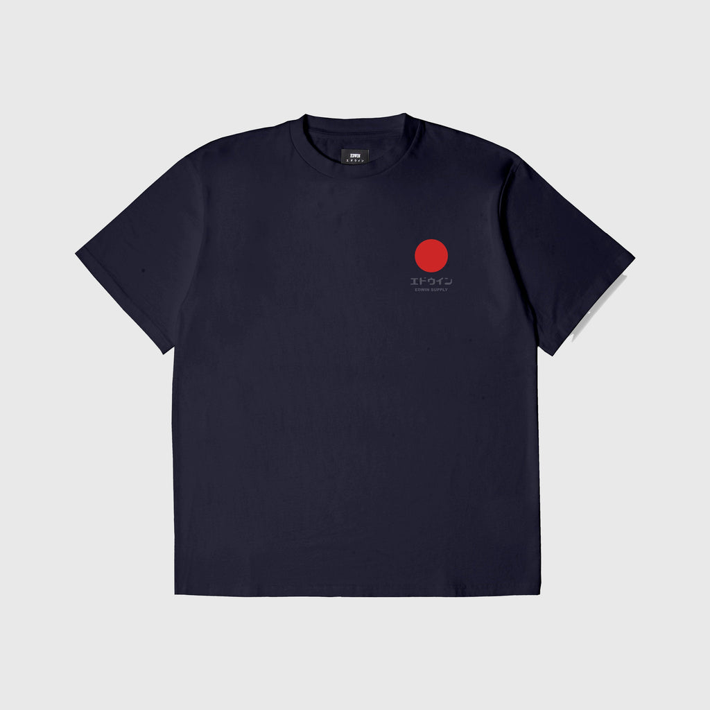 Edwin Japanese Sun Supply Tee - Marmite Blue Garment Washed - Front