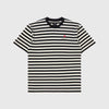 Edwin Basic Stipe Tee - Black / White Garment Wash - Front