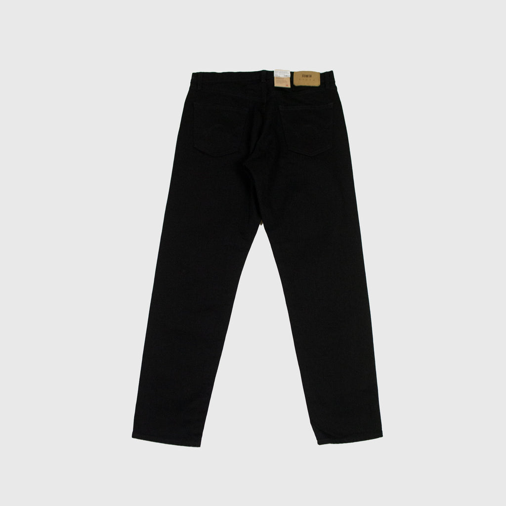 Edwin Regular Tapered Kaihara, Black x Black Stretch Denim - Black Rinsed - Back