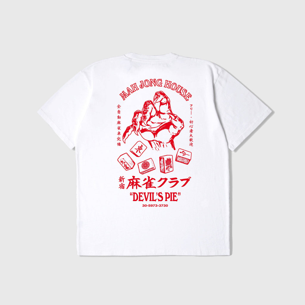 Edwin Devils Pie Tee - White Garment Washed - Back