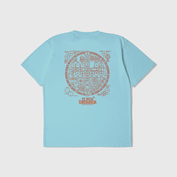 Edwin Emanation Tee - Sky Blue - Back