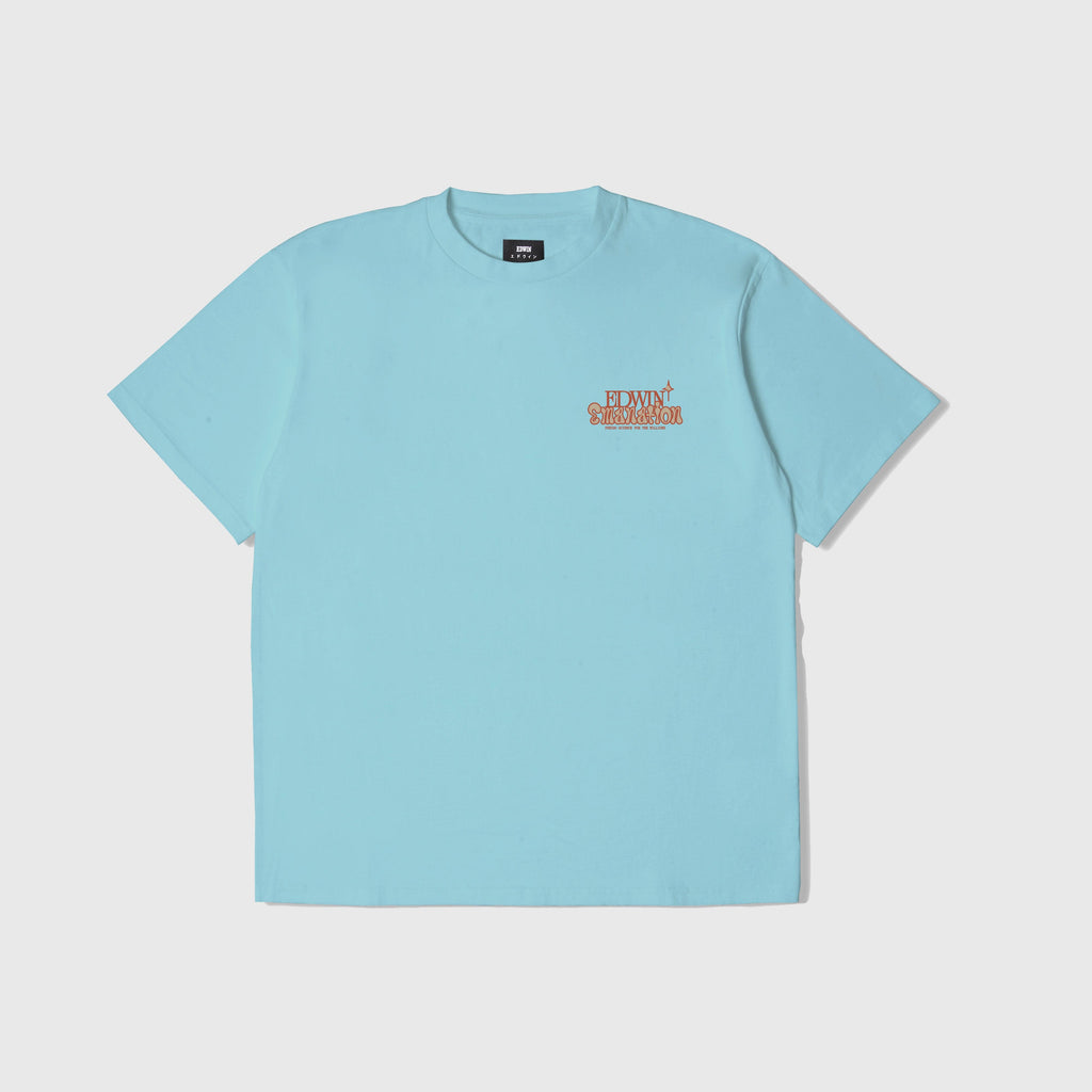 Edwin Emanation Tee - Sky Blue - Front