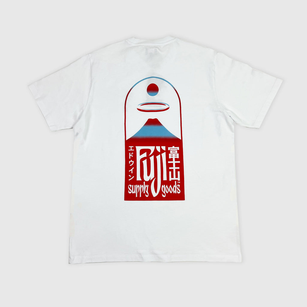 Edwin Fuji Supply Goods - White Garment Dyed - Back