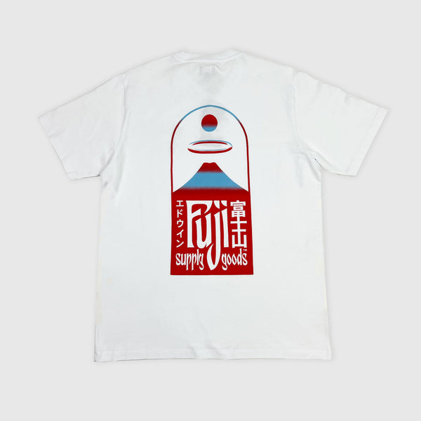 Edwin Fuji Supply Goods - White Garment Dyed - Back