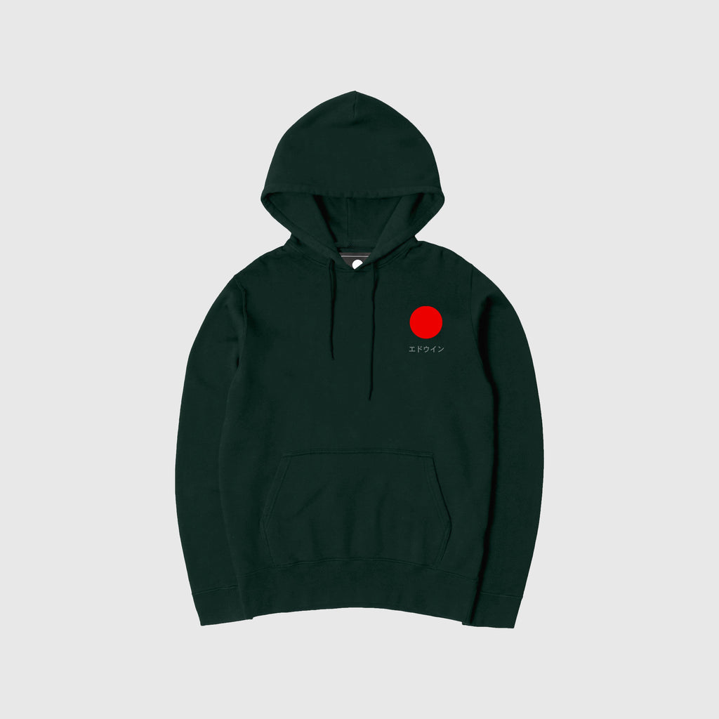 Edwin Japanese Sun Hooded Sweat - Pine Grove - Front