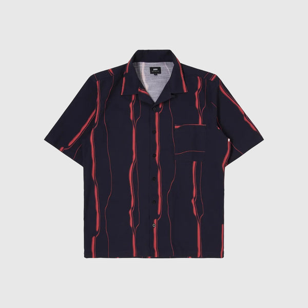 Edwin Mercury Stripes Shirt Maritime - Blue Garment Washed - Front