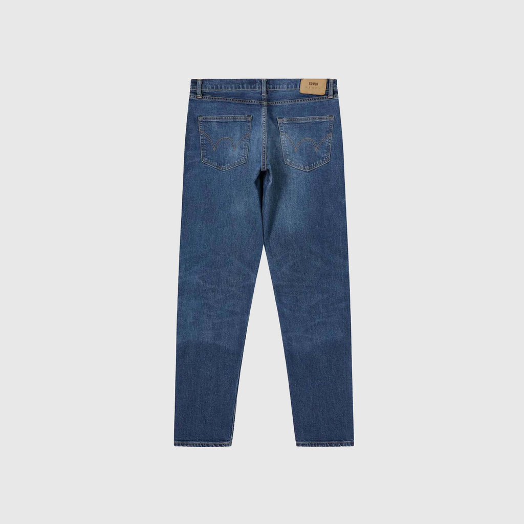 Edwin Regular Tapered Kaihara, Pure Indigo Stretch Denim - Blue Dark Used - Back