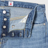 Edwin Regular Tapered Yoshiko Left Hand Denim Blue - Light Used - Close Up