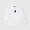 Edwin Serene Fuji Tee LS - White Garment Dyed - Front