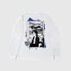 Edwin Serene Fuji Tee LS - White Garment Dyed - Back