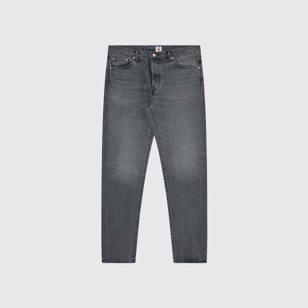 Edwin Slim Tapered Kaihara, Right Hand Black Denim - Black Grey Used - Front