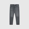 Edwin Slim Tapered Kaihara, Right Hand Black Denim - Black Grey Used - Front