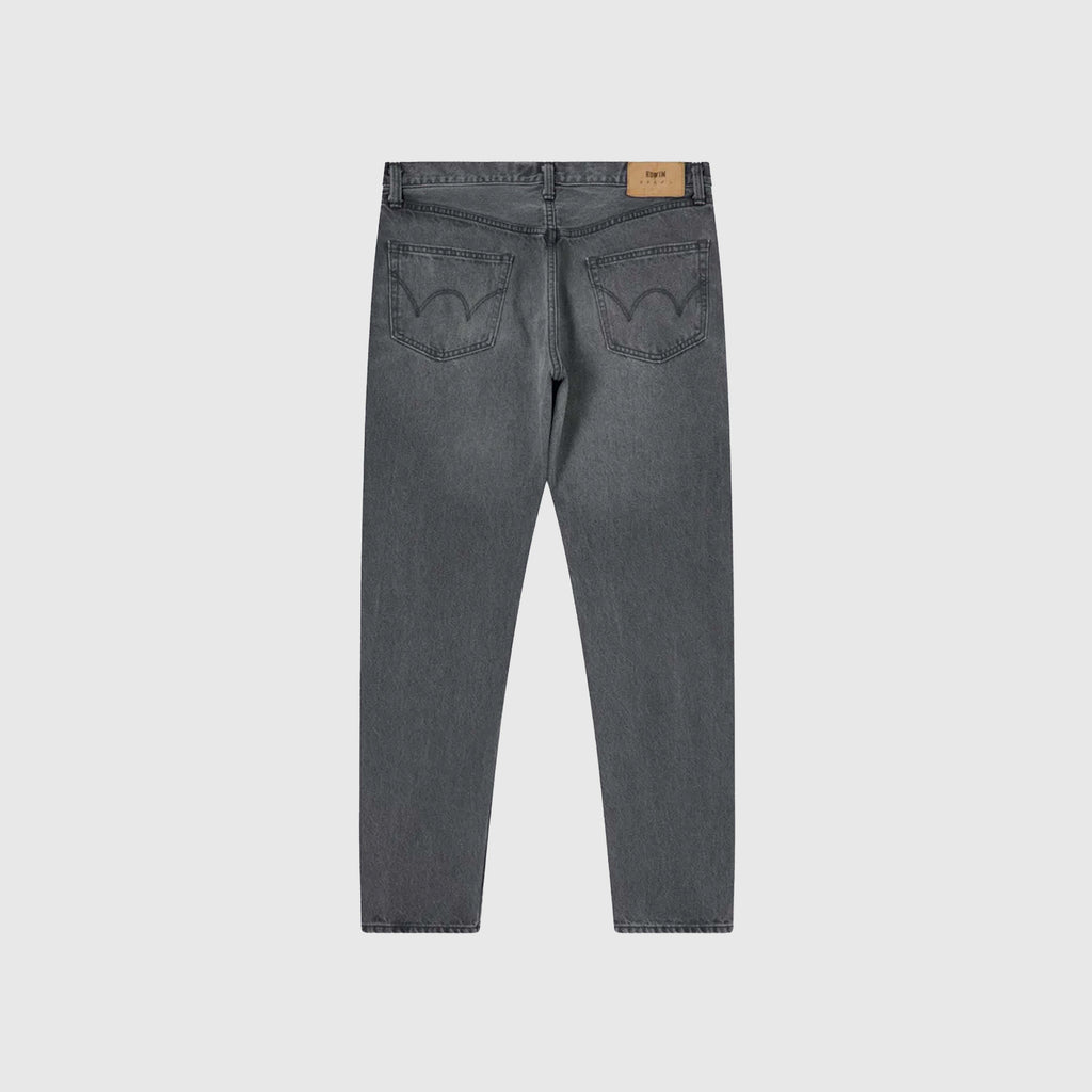 Edwin Slim Tapered Kaihara, Right Hand Black Denim - Black Grey Used - Back
