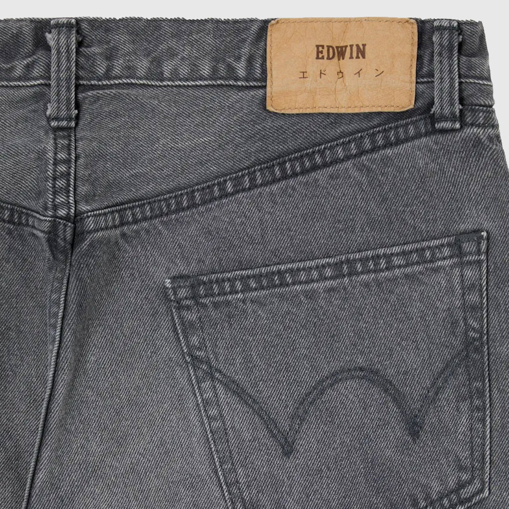 Edwin Slim Tapered Kaihara, Right Hand Black Denim - Black Grey Used