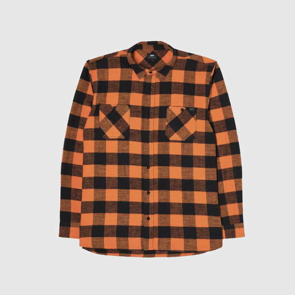 Edwin LS Labour Shirt - Seville Orange Garment Washed Front 