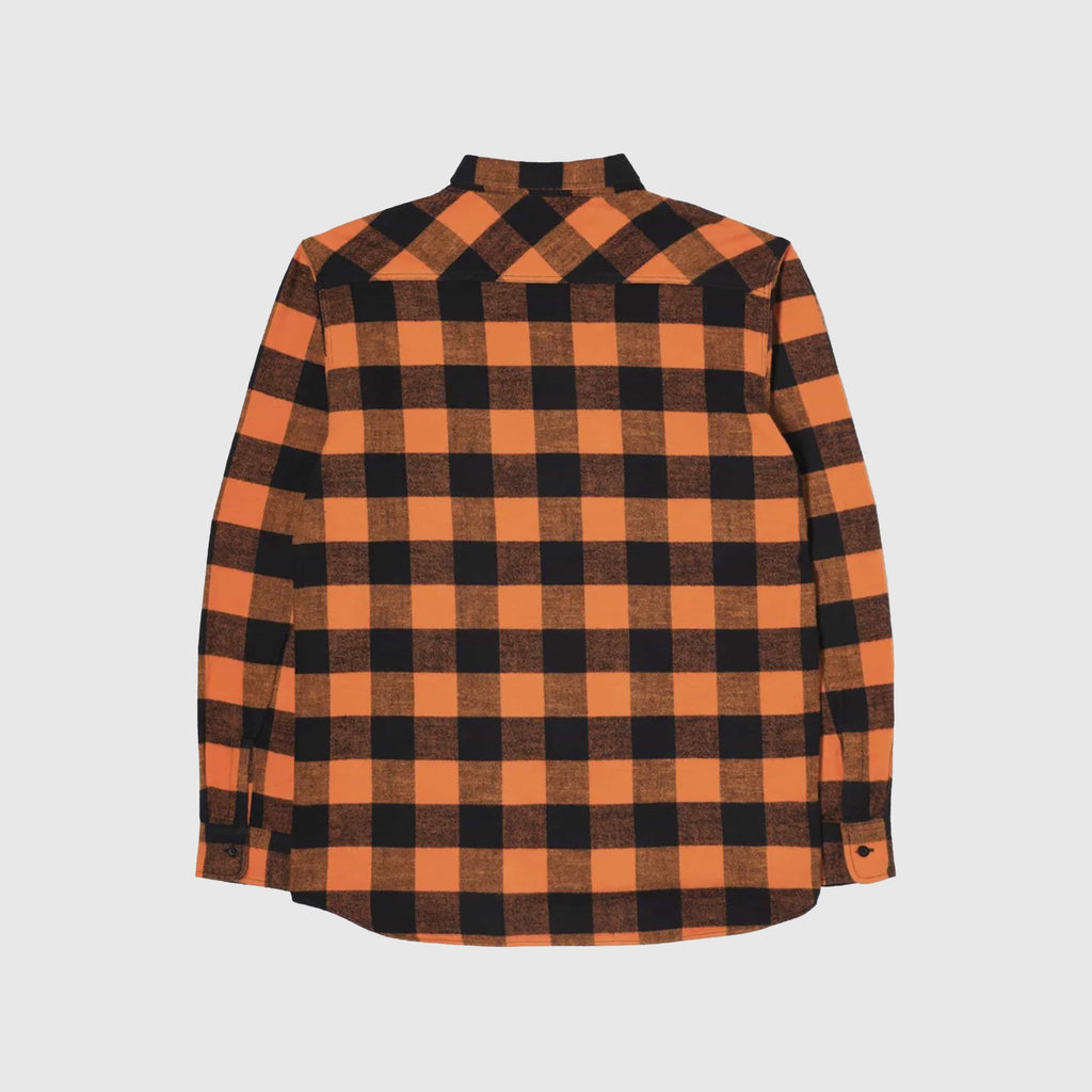 Edwin LS Labour Shirt - Seville Orange Garment Washed Back 