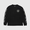  Edwin LS Music Channel Tee - Black Garment WashedFront With Sleeve And Chest Graphics 