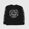 Edwin LS Music Channel Tee - Black Garment Washed Back With Large Graphic 