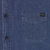 Edwin LS Standard Shirt - Blue Mid Stone Wash Pocket Detailing 
