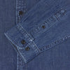 Edwin LS Standard Shirt - Blue Mid Stone Wash Button Cuffs