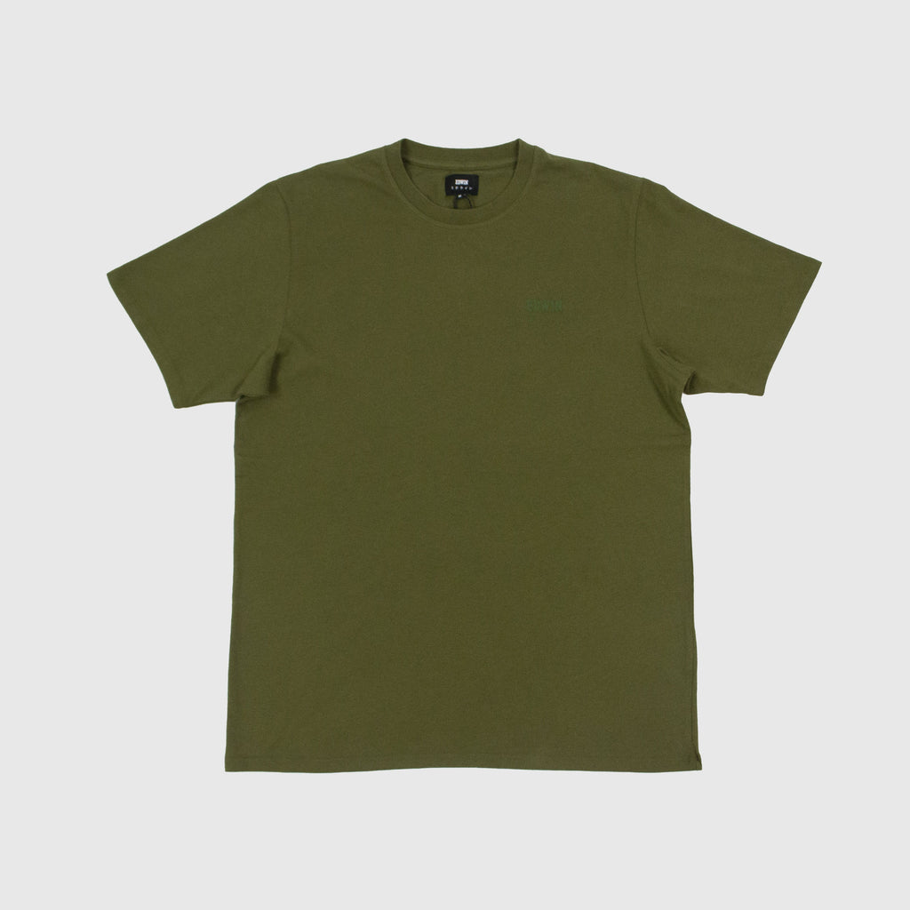 Edwin SS Chest Logo Tee - Uniform Green Front