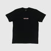Edwin SS Intertwined Tee - Black Garment Washed Front With Centre Graphic 