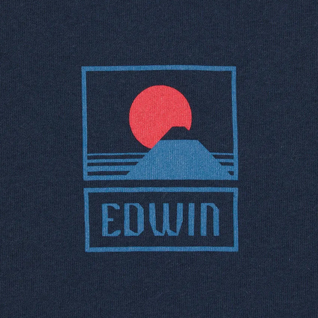 Edwin SS Sunset On Mt Fuji Tee Graphic Close Up