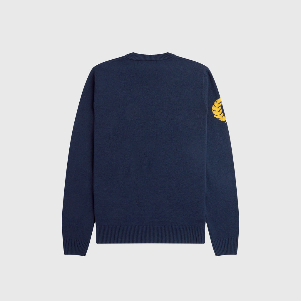 Fred Perry Laurel Wreath Crew Jumper - Deep Carbon - Back
