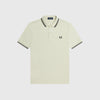 Fred Perry Twin Tipped Fred Perry Shirt - Ecru / Uniform Green - Front