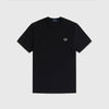 Fred Perry Broken Tipped Pique Tee - Black - Front