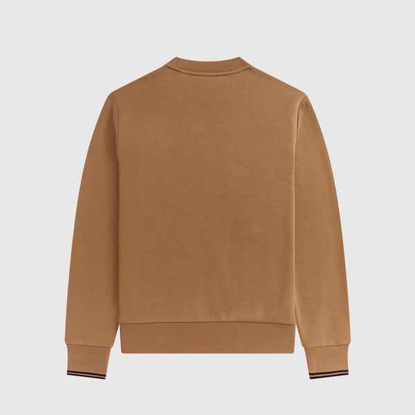 Fred Perry Crew Neck Sweatshirt - Warm Stone - Back