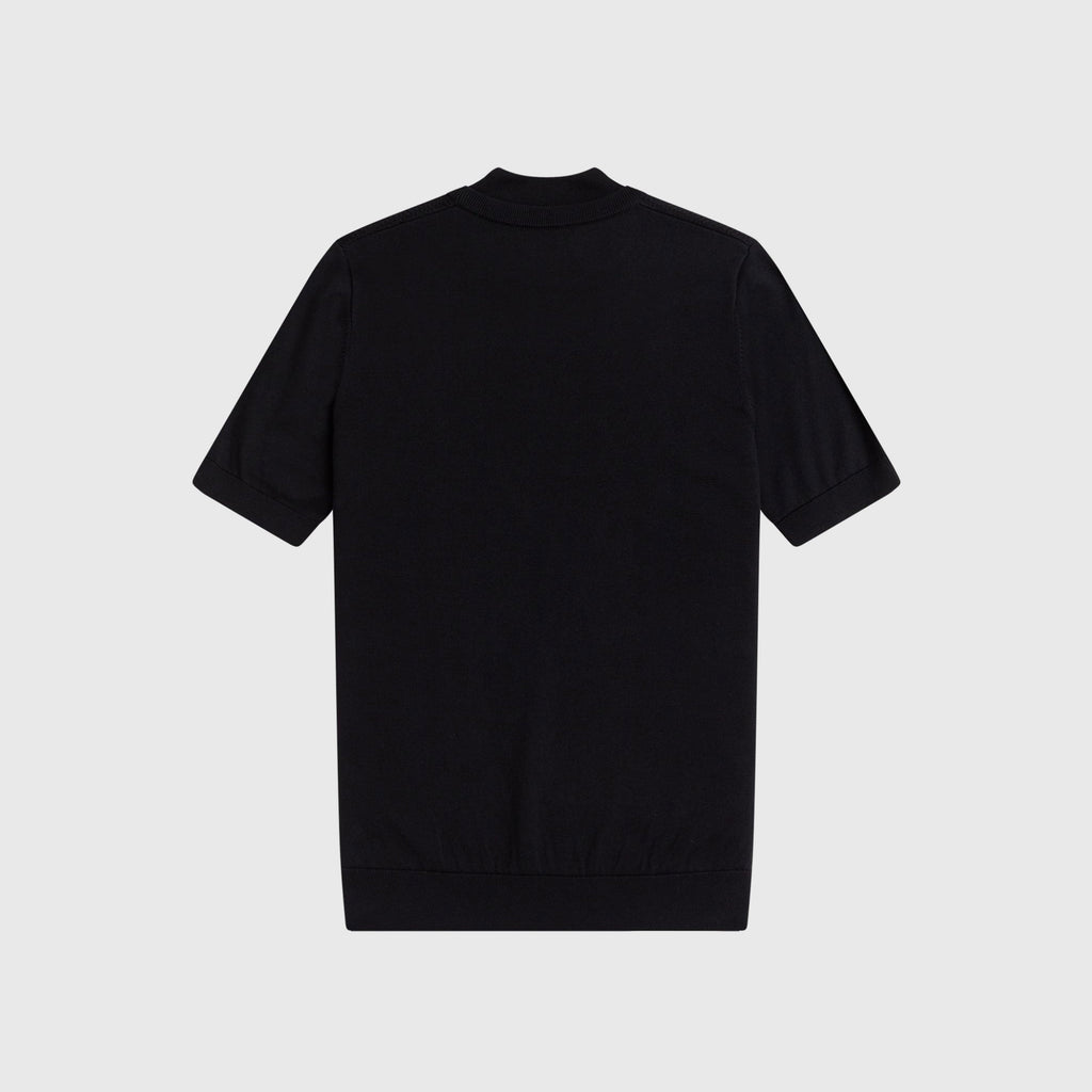 Fred Perry Double Trim Knitted TS - Black - Back