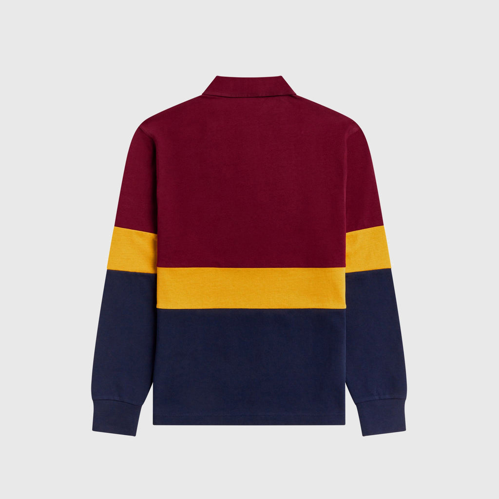 Fred Perry LS Rugby Shirt - Tawny Port - Back