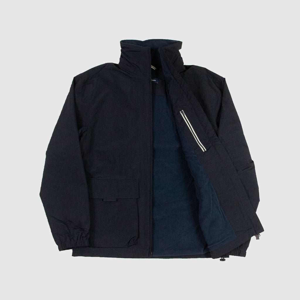Fred Perry Patch Pocket Zip Through Jacket - Navy - Front Open
