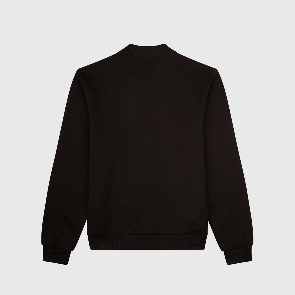 Fred Perry Pique Texture Track Jacket - Black - Back