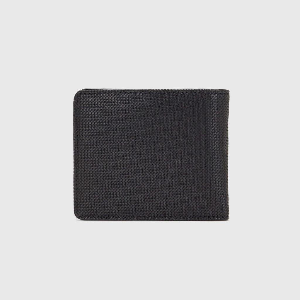 Fred Perry Pique Textured PU Billfold Wallet - Black - Back
