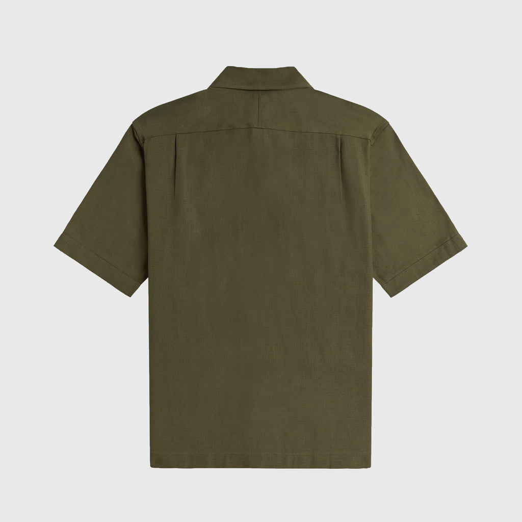 Fred Perry Pocket Detail Shirt - Military Green - Back