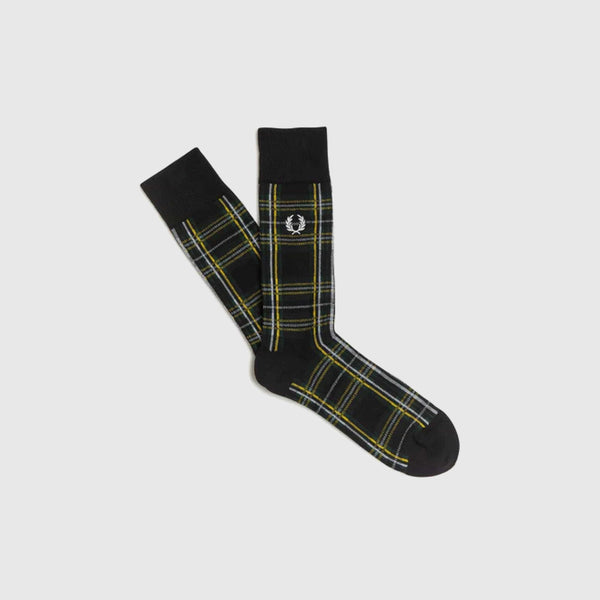 Fred Perry Stewart Tartan Socks - Black 