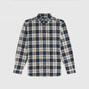 Fred Perry Tartan Long Sleeve Shirt - Ecru - Front