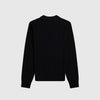 Fred Perry Textured Crew Neck Jumper - Black - Back
