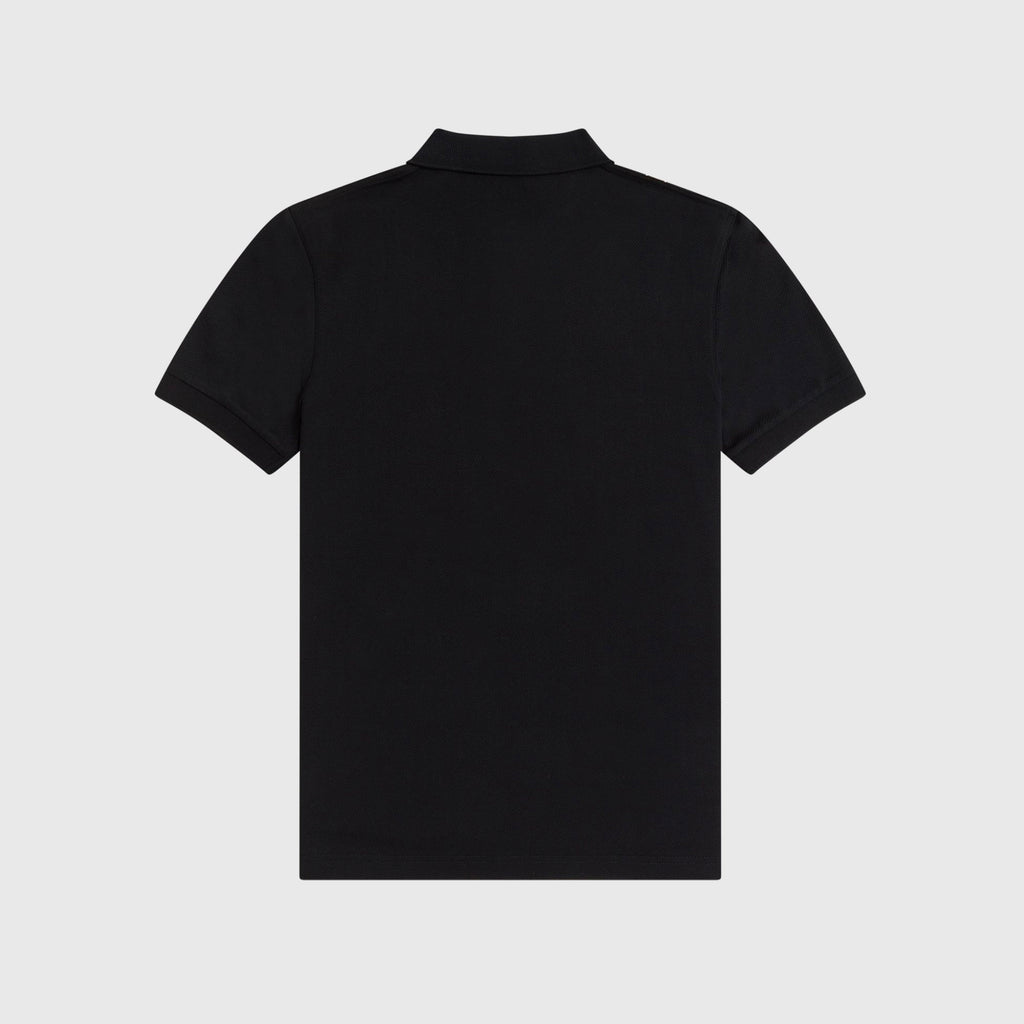 Fred Perry Textured Stripe Polo Shirt - Black - Back