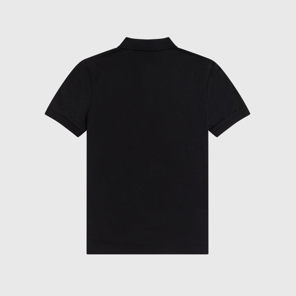 Fred Perry Textured Stripe Polo Shirt - Black - Back