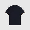 Fred Perry Tipped Cuff Pique Shirt - Navy - Back