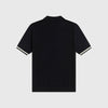  Fred Perry Tipping Texture Knitted Shirt - Black - Back