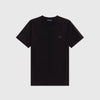 Fred Perry Tonal Tape Ringer T Shirt - Black - Front