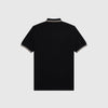 Fred Perry Twin Tipped Fred Perry Shirt - Black / Snow White / Warm Stone - Back