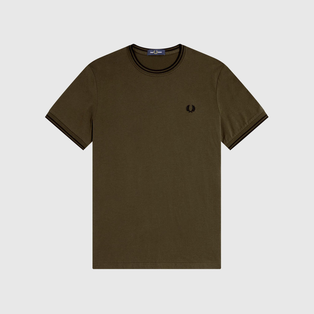 Fred Perry Twin Tipped T-shirt - Uniform Green - Front