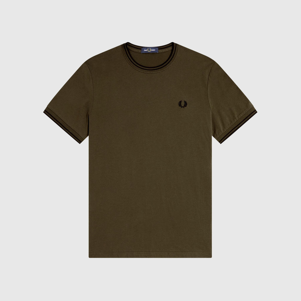 Fred Perry Twin Tipped T-shirt - Uniform Green - Front