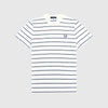 Fred Perry Two Colour Stripe T Snow - White - Front
